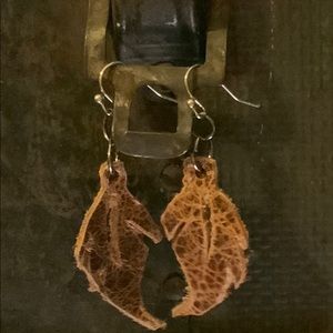 Leather earrings